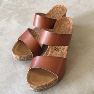 Blowfish Wedge Sandals -Cognac color